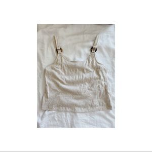 Summer crop top w/ tortoise shell accents